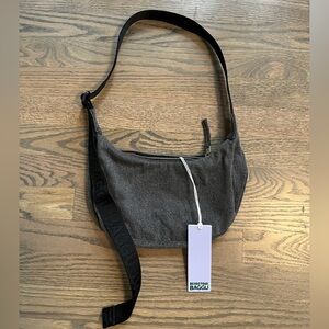 NWT Deadstock Baggu black denim small crescent bag